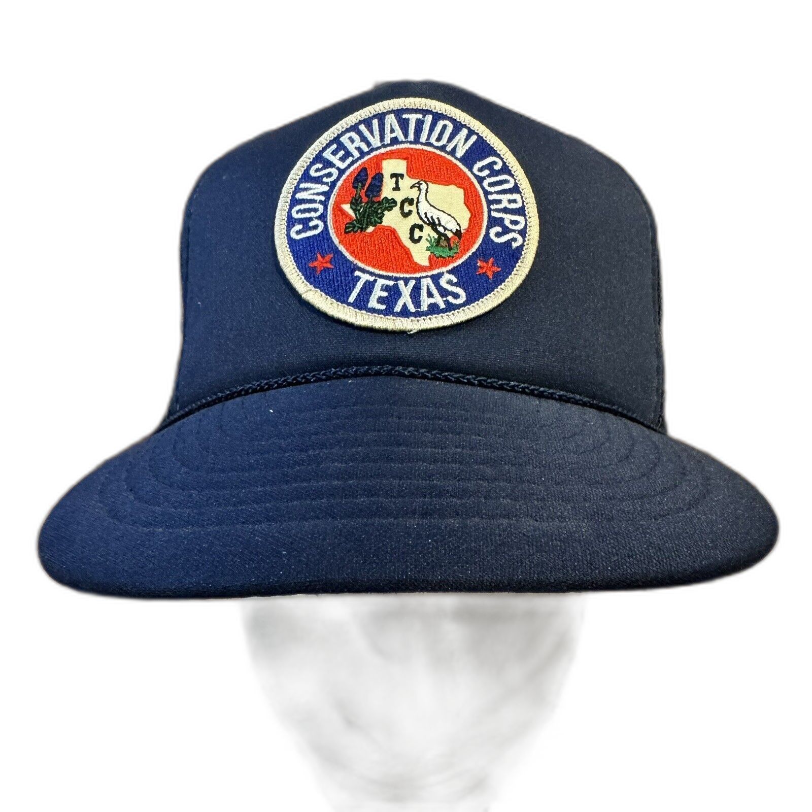 Vintage Texas Conservation Corps Trucker Hat Snapback Nissin Made In Taiwan Usa